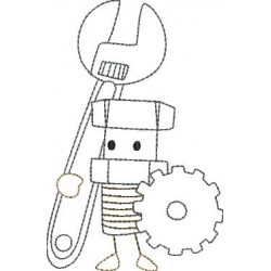 Stickserie - Ritter Schraube Doodle 6